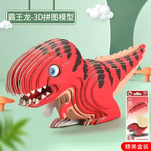 Papier 3d Dinosaurus Park Scène Puzzel Dolfijn Dier Creatieve Handgemaakte Diy 3D Model Puzzel Kinderen Speelgoed