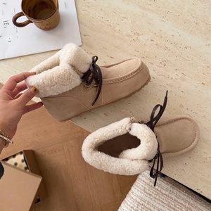 Bottes hautes imperméables thermiques pour femmes avec doublure en fourrure artificielle, vente directe d'usine, tendance de la mode - Product Image 2