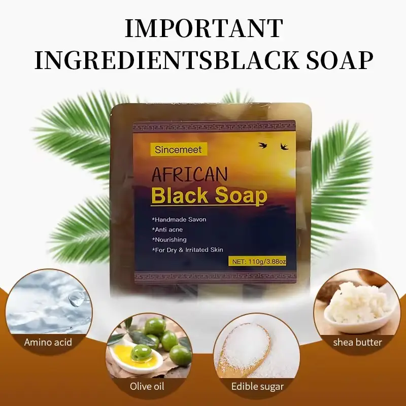 Good Quality Factory Directly 100% Natural Organic Acne Treatment Whitening Ghana Raw African Black Soap