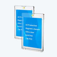 Porte-badge magnétique transparent en PS ultra-résistant avec cadre photo et logo personnalisé