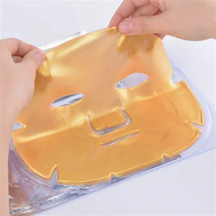 Korean Private Label 24 Karat Gold Foil Leaf Face Mask Skin Care Collagen Crystal Anti-aging Facial mask