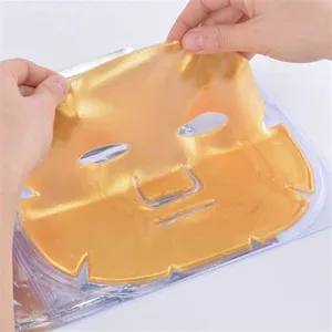 Coreano Private Label 24 carati lamina d'oro foglia maschera per il viso cura della pelle maschera facciale Anti-età in cristallo di collagene