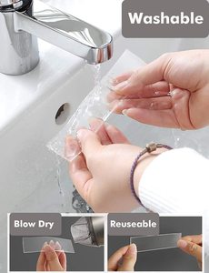 Ruban adhésif transparent double face <span class=keywords><strong>MIAOSEN</strong></span> Nano, résistant, lavable, réutilisable, imperméable, en matériau PU, 2 mm/1 mm, pour la maison, inscriptible - Product Image 4