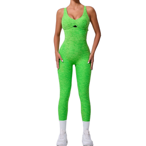 Combinaison de yoga une pièce sans manches respirante de haute qualité pour femmes actives-Body de sport - Product Image 1