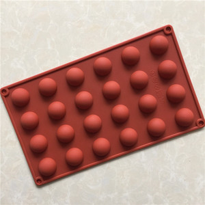 Moule en silicone personnalisé 6/15/24 trous <span class=keywords><strong>demi</strong></span>-sphère moule à chocolat et à bonbons pour décoration de gâteau mousse dôme gelée cupcake - Product Image 3