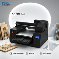 Impresora UV Plana KECAI 4050 para Ropa, TPU, Logotipos 3D, Etiquetas de Silicona, Tarjetas de PVC, Botellas de Vidrio, Acrílico, Placas de Golf