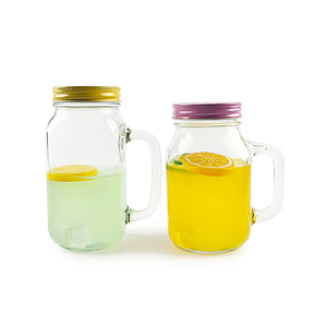 50ml 120ml 250ml 420ml 480ml 620ml 750ml nhà máy bán buôn nước trá<span class=keywords><strong>i</strong></span> cây cốc thủy tinh Mason lọ có tay cầm và nắp để uống - Product Image 3