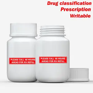 Kustom label obat farmasi vial medis Rx resep label pil pengingat diri perekat stiker