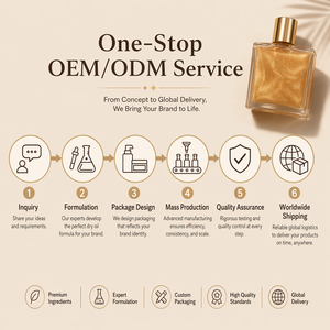 Wholesale Custom Vegan Organic Private Label <b>Moisturizing</b> Highlighter Makeup Bronzer Skin Glow Body Glitter Powder Shimmer Oil - Product Image 6