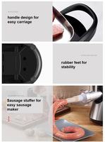 Penggiling Daging Listrik Rumah Tangga Stainless Steel Laris Manis 8 #   Mesin Penggiling Daging Portabel 600W untuk Supermarket