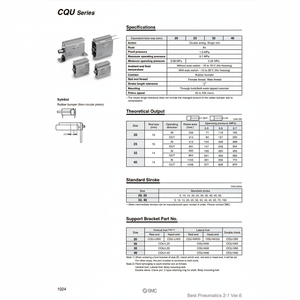 SMC Pneumatics Piezas neumáticas de cilindro de compacto - Product Image 1