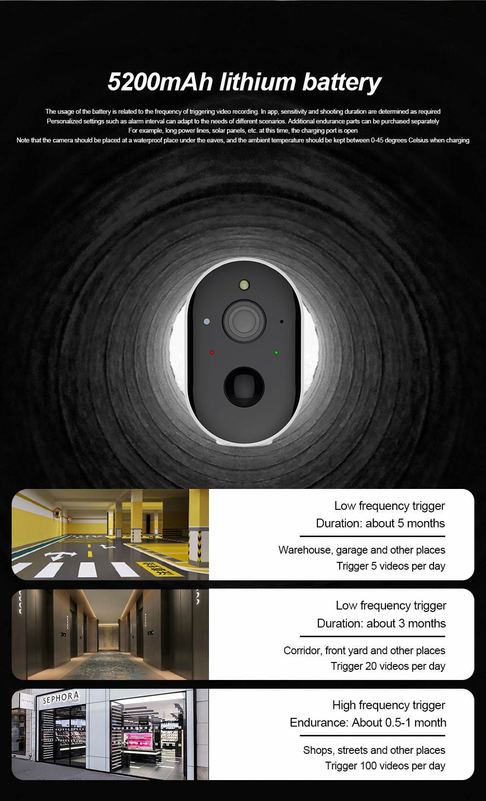 TUYA 3MP WIFI Battery 3W Solar Panel 5200mAh Battery PIR Human Detection Alarm Security Waterproof Camera for Indoor Outdoor · image 5
