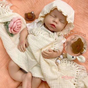 Poupée Reborn en Silicone Souple de 20 Pouces, Corps Peint, Accessoire Photo, Bébé Réaliste Souple, Nouveau-né Fille/Garçon, Sculpture Non Peinte - Product Image 1