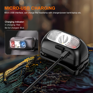 Linterna Frontal LED Súper Brillante, Resistente al Agua IP44, con Interruptor <span class=keywords><strong>de</strong></span> Plástico, para Correr, Ciclismo, Camping, Senderismo, con Sensor <span class=keywords><strong>de</strong></span> Movimiento - Product Image 5