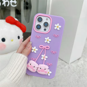 Étui de téléphone en silicone liquide souple avec cadre de protection pour objectif coloré résistant aux chutes Lichicase pour <span class=keywords><strong>Samsung</strong></span> A16 F16 M16 Housse de dessin animé - Product Image 6