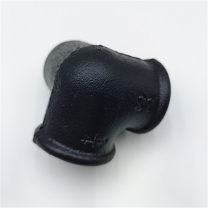 1/<span class=keywords><strong>2</strong></span> Zoll pulverbeschichtetes, schwarz pulverbeschichtetes, tempergussbares Gusseisen, <span class=keywords><strong>3</strong></span>-Wege-Seitenabzweig-Rohrbogen, Rohrhalterung, Vintage-Rohrmöbel - Product Image 3