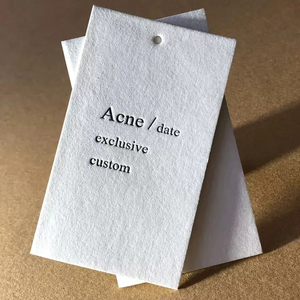 Mới đến trung quốc trắng treo thẻ thiết kế với từ màu đen cho quần áo thẻ - Product Image 1