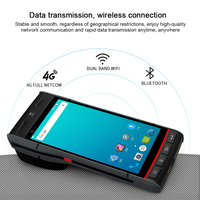 Lecteur de codes-barres portable Blovedream S60 Wifi Android 8.0, imprimante thermique de reçus et d'étiquettes QR, 58 mm