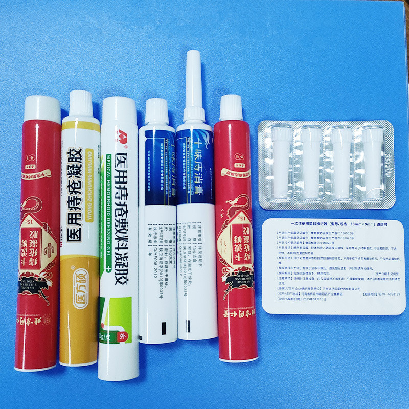 New Design Removable Head Pharmaceutical Packaging D22mm Ointment Tube Nozzles Pain Killer Tube Hemorrhoid Ointment Applicators