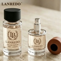 Flacon de parfum vide cylindrique rechargeable en verre personnalisé de luxe 50 ml 100 ml avec bouchon noir mat brun