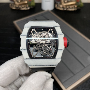 Reloj Mecánico de Lujo Impermeable White Warrior de Fibra de Carbono RN, Estilo 35-01, Tourbillon Esqueleto, para Tenis - Product Image 1