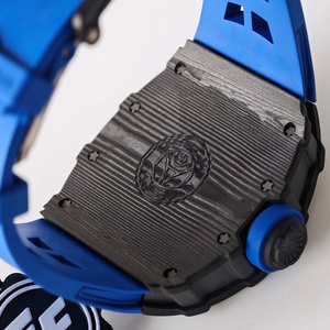 Reloj de pulsera de alta calidad con esfera esqueletizada RM-3501 de fábrica ZF, correa de caucho azul y negra, movimiento RMUL1 con correa de caucho azul de 13.5 mm - Product Image 6