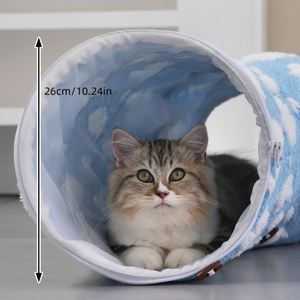 Circular Tunnel Cat <b>Bed</b> <b>Cave</b> S-shaped Design Fashion Modern Cartoon Style Removable Washable Soft Eco-Friendly Polyester - Product Image 6