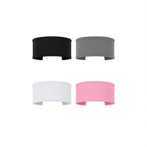 Bandeaux de sport élastiques pour femmes, 4 pièces, noir, gris, blanc, rose, confortables, pour la gym, l'entraînement quotidien, le style de vie décontracté - Product Image 1