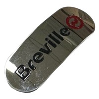 Étiquette cylindrique incurvée personnalisée en acier inoxydable, autocollant en métal gravé, logo autocollant auto-adhésif 3M