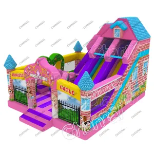 Prinzessin Infla table Bouncy Jumping trocken Slide Bouncer House Bouncing aufblasbare springende Burg springen Combo aufblasbare Rutsche