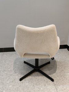 Tabourets <span class=keywords><strong>de</strong></span> <span class=keywords><strong>bar</strong></span> modernes en tissu blanc riz avec dossier, pivotants et réglables en hauteur, chaises <span class=keywords><strong>de</strong></span> <span class=keywords><strong>bar</strong></span> <span class=keywords><strong>de</strong></span> luxe pour cuisine et salle à manger (vente en gros) - Product Image 5