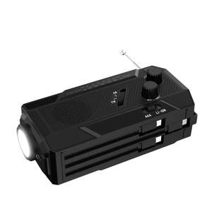 Radio portable d'urgence d'extérieur à succès, lampe torche LED, matériau ABS, alimentation solaire, charge manuelle, batterie externe Alecter - Product Image 4