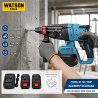 Perceuse à percussion rotative sans fil avec batterie au lithium, kit complet avec 2 batteries et chargeur, fabrication OEM/ODM, vente en gros