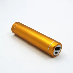 Custom alta qualidade colorido cilíndrico power bank 18650 USB bateria carregador portátil Power Bank 2600mAh