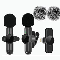 Microphone Lavalier Sans Fil 2.4G avec Réduction de Bruit pour Enregistrement Audio-Vidéo et Jeux en Direct