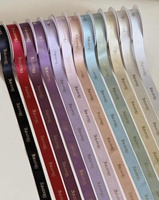 Ruban en satin imprimé sur mesure avec logo estampé à chaud pour emballage de boîte cadeau pour Noël et Black Friday