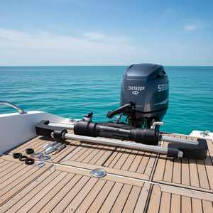 Cilindro Idraulico di Sterzo 300Hp per Sistema di Sterzo Fuoribordo con Tubo e Kit Timone D0100HA5REW - Product Image 2