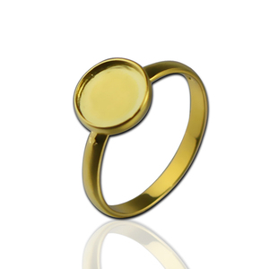 Beadsnice 925 Bạc engagement Ring dễ thương 8mm Vòng Pad trống bezel thiết lập cho tiệc cưới hoặc kỷ niệm - Product Image 1