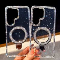Support Béquille Strass, Coque de Téléphone de Luxe Ornée de Strass pour Samsung S26 Ultra et S25 Plus, A17/A56 - Vente Transfrontalière