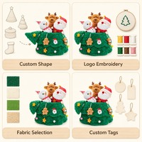 Jouets en peluche pour arbre de Noël, décorations de Noël, cadeau de fête du Nouvel An, peluche douce, Père Noël, élan, bonhomme de neige, animaux en peluche
