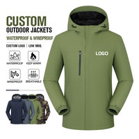 Veste d'extérieur imperméable personnalisée, directement de l'usine, veste coupe-vent d'hiver, fournisseur de marques privées