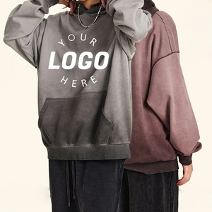 <span class=keywords><strong>2026</strong></span> Hochwertiger Wasch-Retro-Hoodie Herren Casual Hoodie Vintage Mode Individueller Logo-Service Blanko Übergroß Bequem Acid Wash - Product Image 2