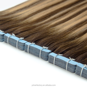 Extensions de cheveux vierges blonds européens de qualité supérieure 2026, double épaisseur, à bandes adhésives régulières - Product Image 1