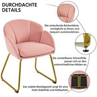 Fauteuil de loisirs rembourré à dossier en pétales, pieds en métal doré, fauteuil moderne pour salon, mobilier de maison en tissu