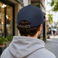 Sangle de réglage arrière en cuir véritable grain litchi écologique pour casquettes de baseball et chapeaux tendance – En stock