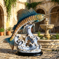 Figurine de poisson Koi en bronze coulé à la cire perdue, logo personnalisé, sculpture 3D sur mesure pour hôtels de luxe, jardins, galeries