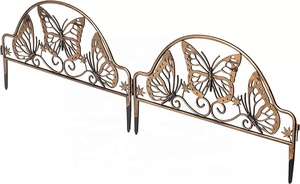 Weather Proof <b>Plastic</b> Vintage White Garden Edging Landscape Border Picket Fences for Decorative - Product Image 4