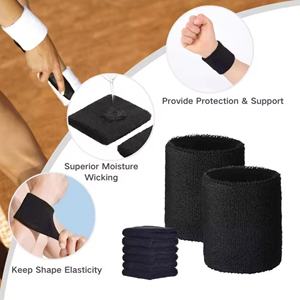 Muñequeras Deportivas Transpirables con Logotipo Personalizado Bordado, Muñequeras de Tenis, Muñequeras de Algodón Terry - Product Image 5