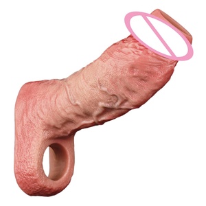 ORALSX Silicone Penis Sleeve Hollow <b>Dildo</b> Cock Sheath Delay Ejaculation Condom Penis Cover Sex Toys for Men Dick Enlargement - Product Image 5
