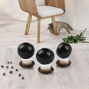 Perles en bois noir naturel 12 mm à grand trou, lot en vrac pour la fabrication de bijoux, perles rondes non traitées fabriquées en Chine - Product Image 3